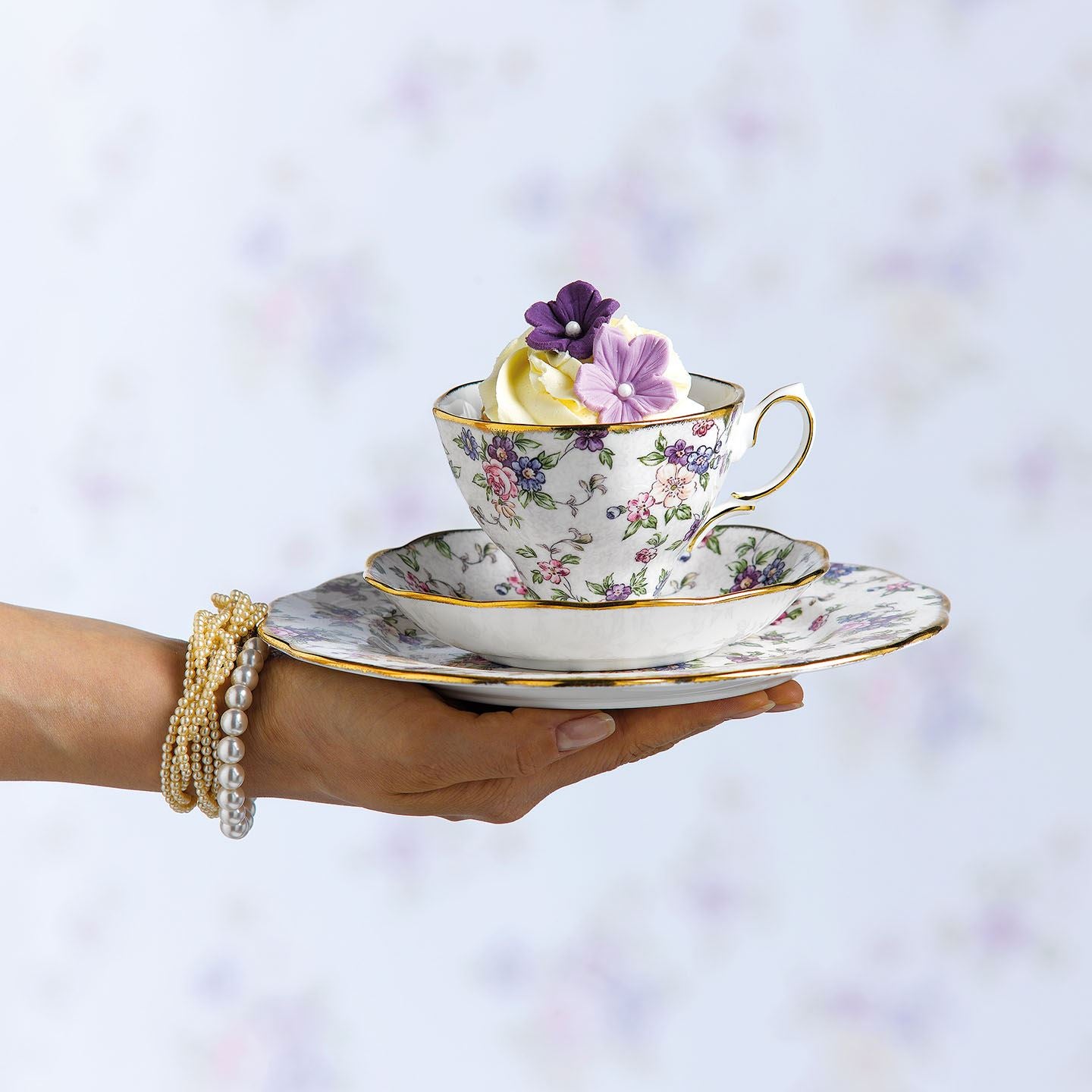 Royal Albert 100 Years of Royal Albert 1940 English Chintz 3 Piece