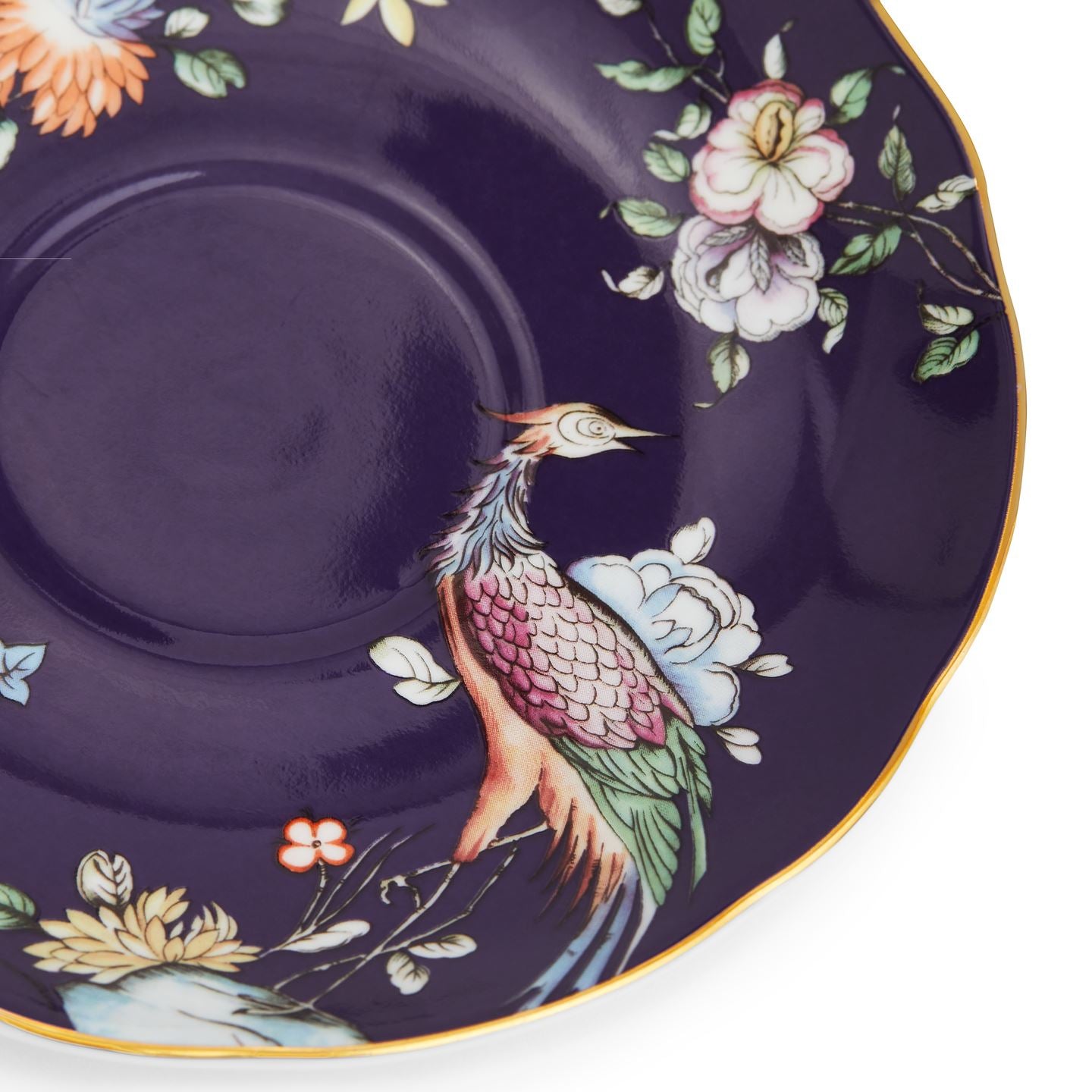 Wonderlust Midnight Crane Teacup and Saucer | Wedgwood