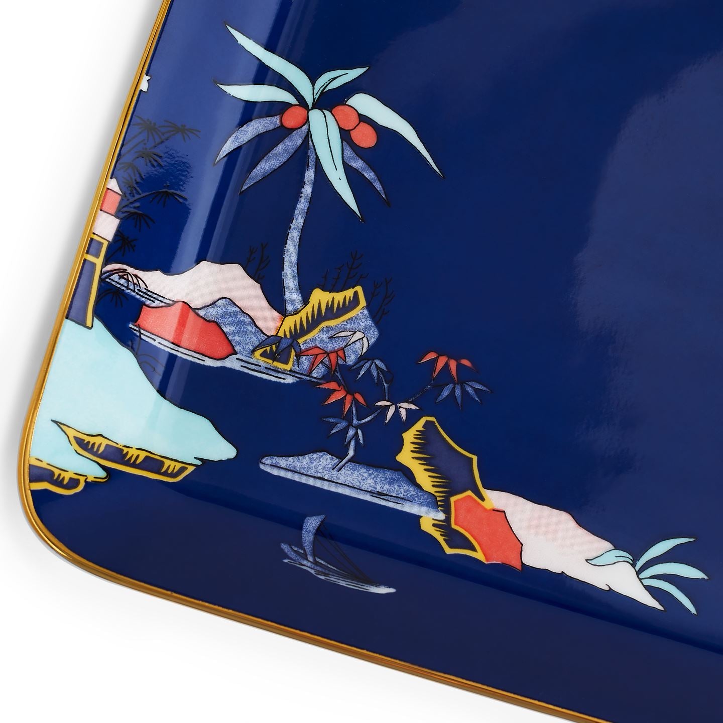 Wonderlust Blue Pagoda Sandwich Tray
