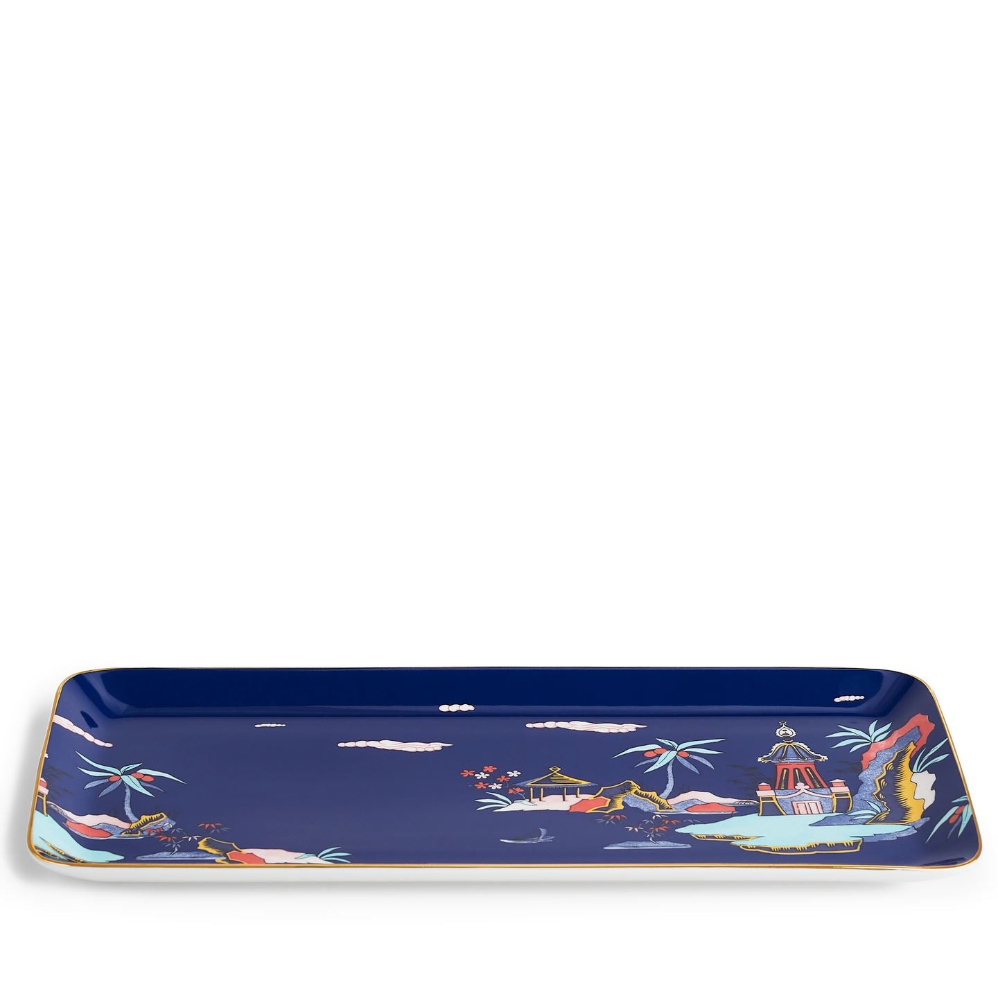 Wonderlust Blue Pagoda Sandwich Tray