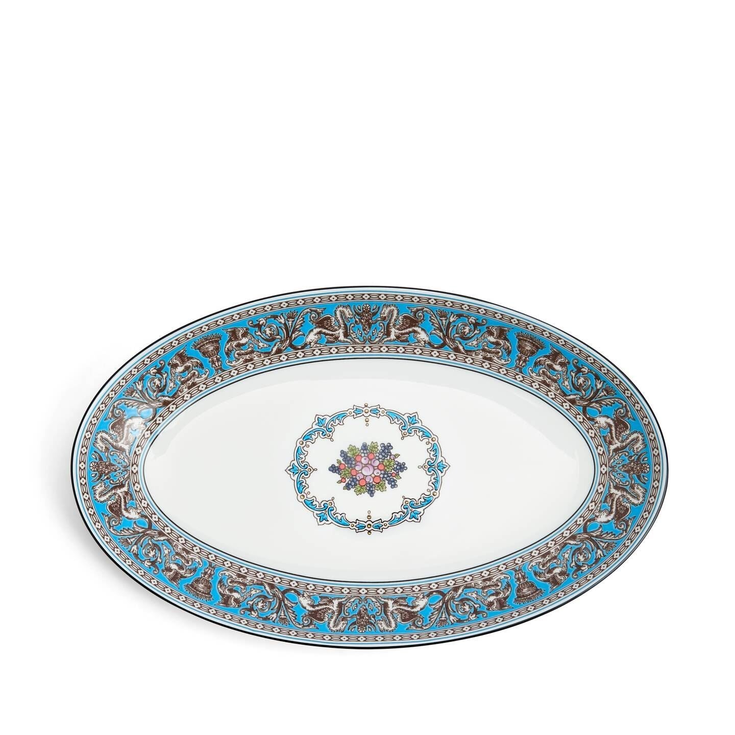 Florentine Turquoise Smal Oval Dish