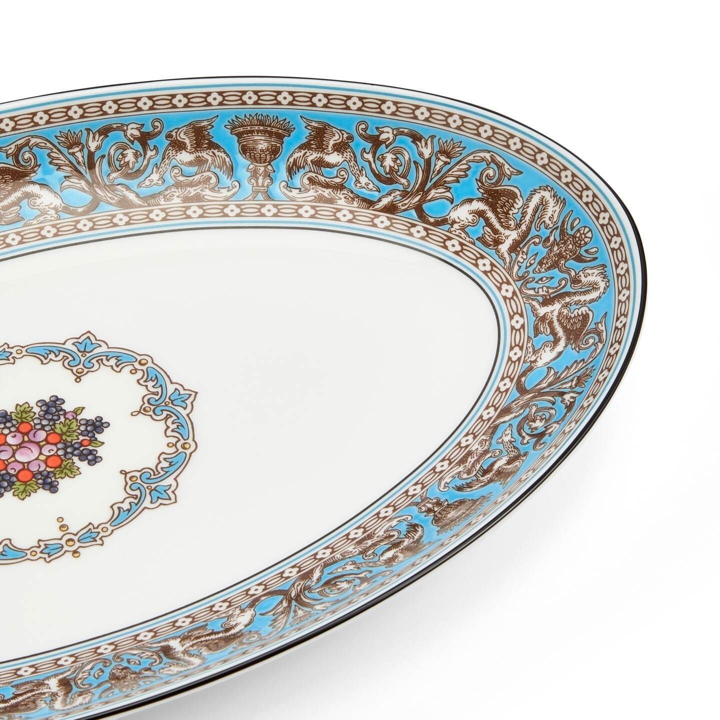 Florentine Turquoise Smal Oval Dish