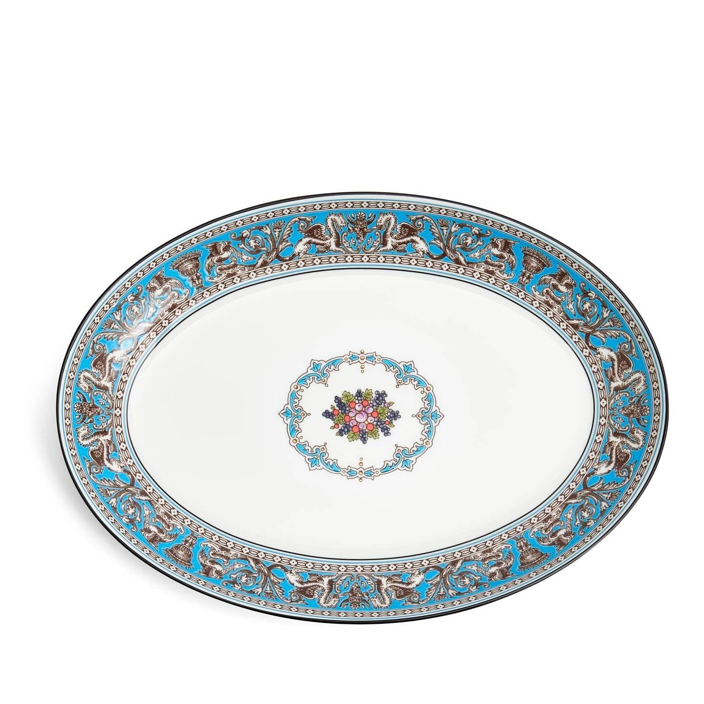 Florentine Turquoise Large Oval Dish