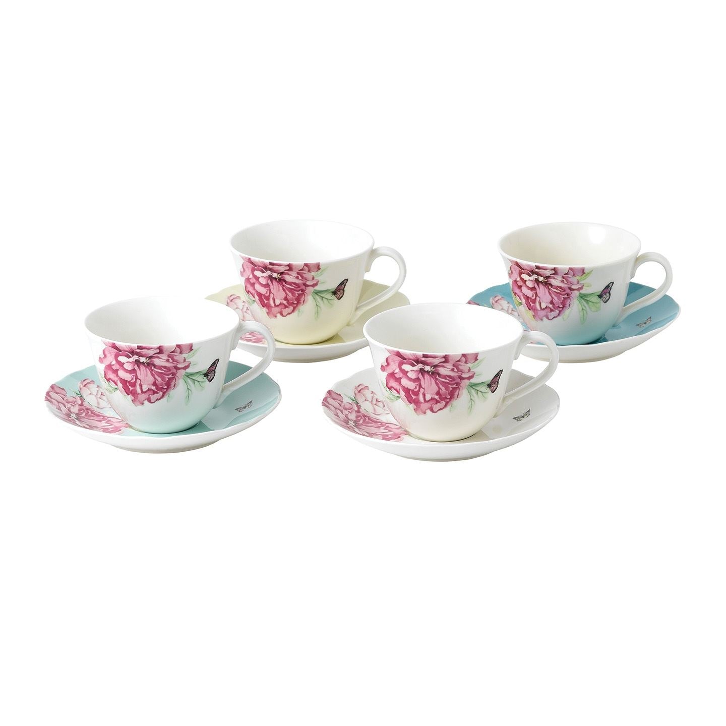 Royal Albert Miranda Kerr Everyday Friendship Teacups and Saucers, Set of 4