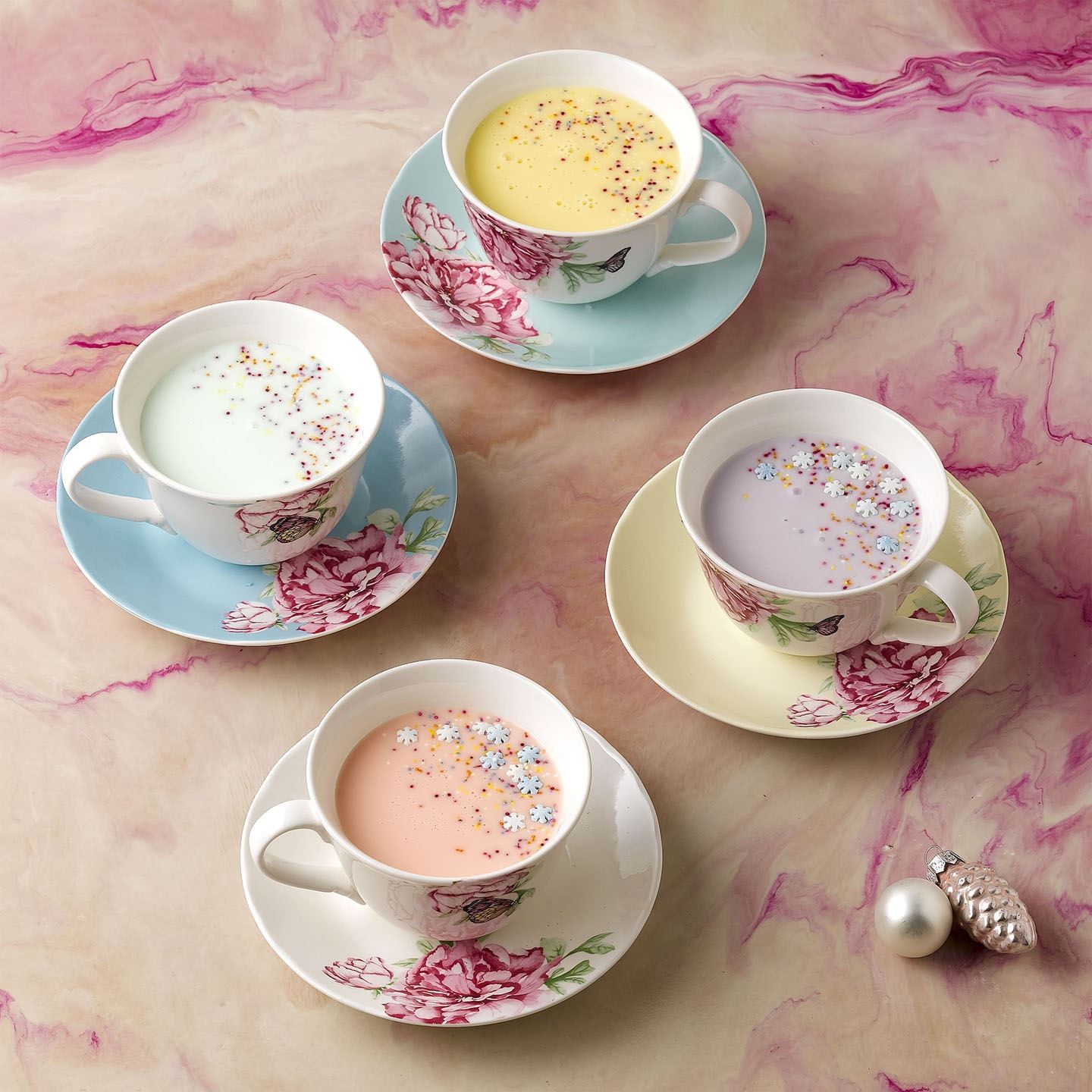 Royal Albert Miranda Kerr Everyday Friendship Teacups and Saucers, Set of 4