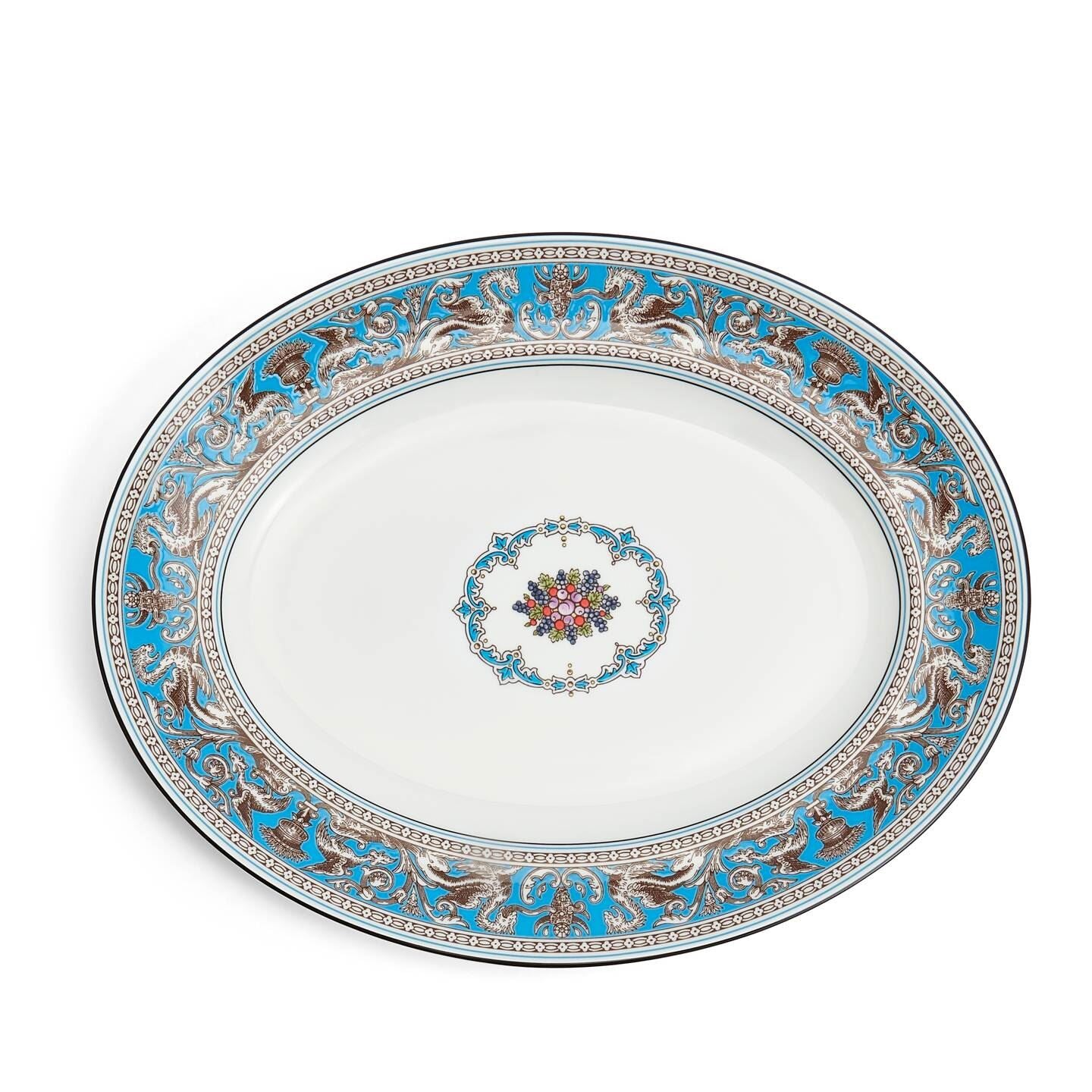 Florentine Turquoise Oval Dish