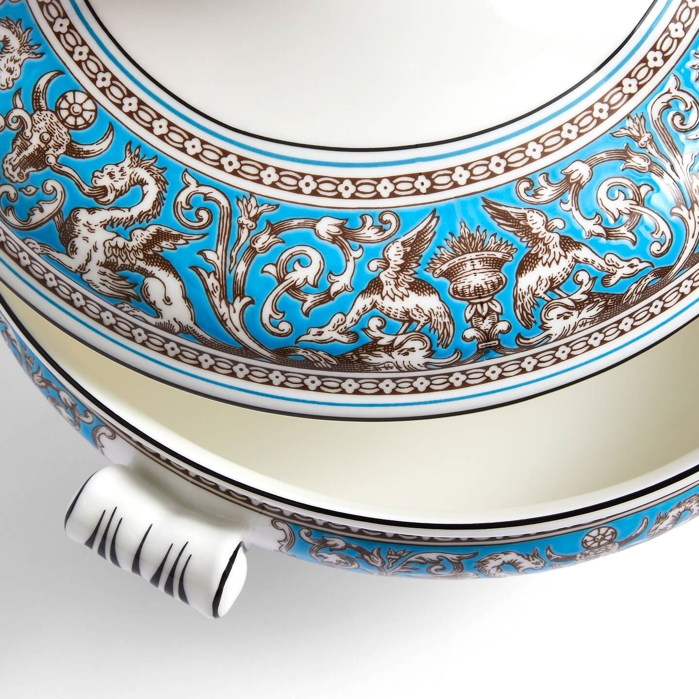 Florentine Turquoise Covered Vegetable Dish
