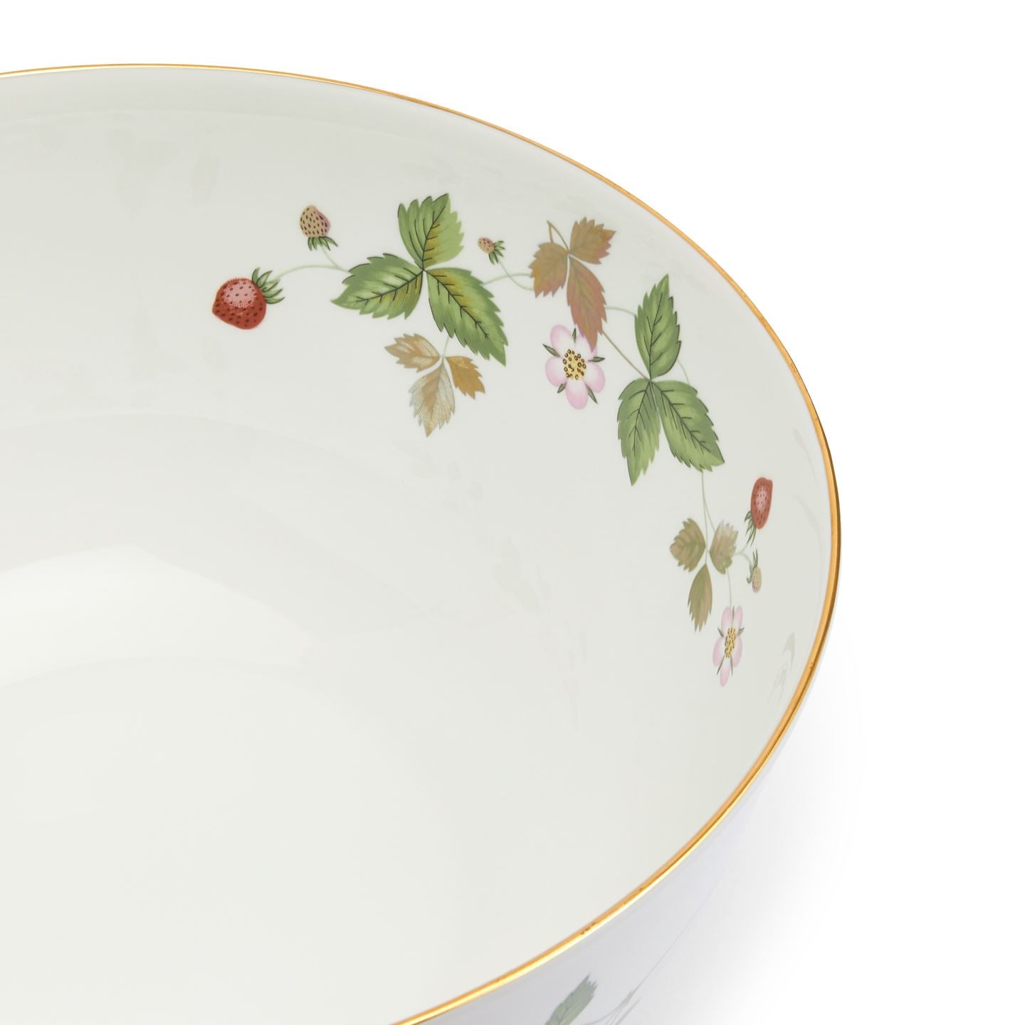 Wild Strawberry Gold Salad Bowl