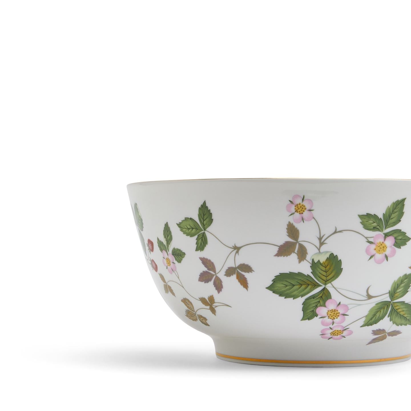 Wild Strawberry Gold Salad Bowl