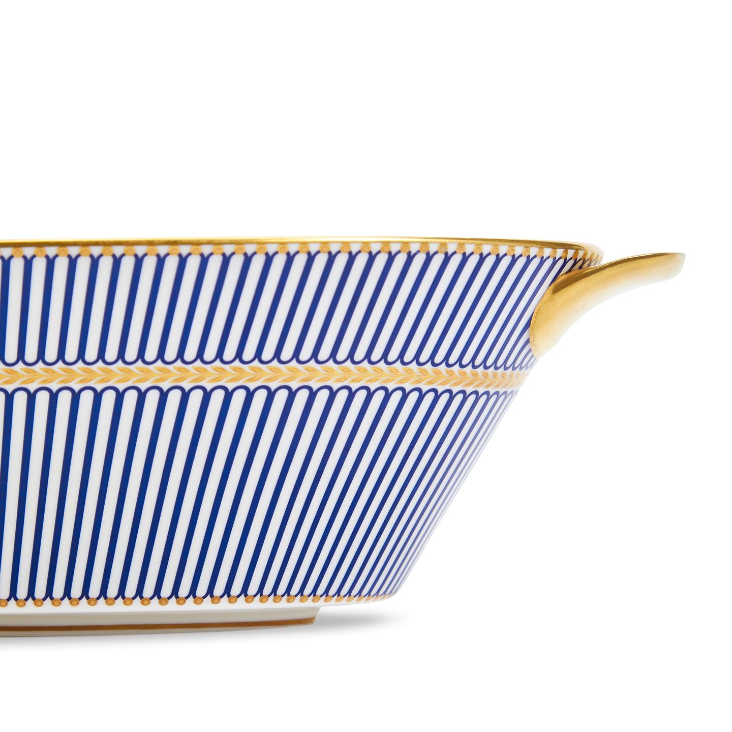 Anthemion Blue Oval Serving Bowl