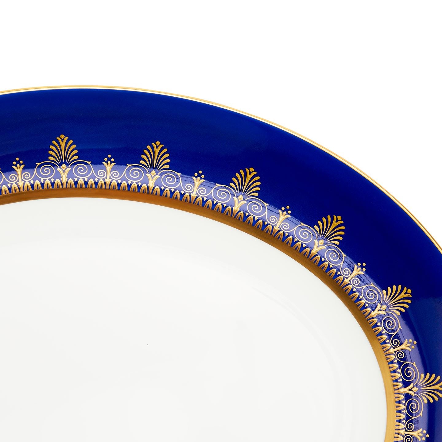 Anthemion Blue Oval Serving Dish