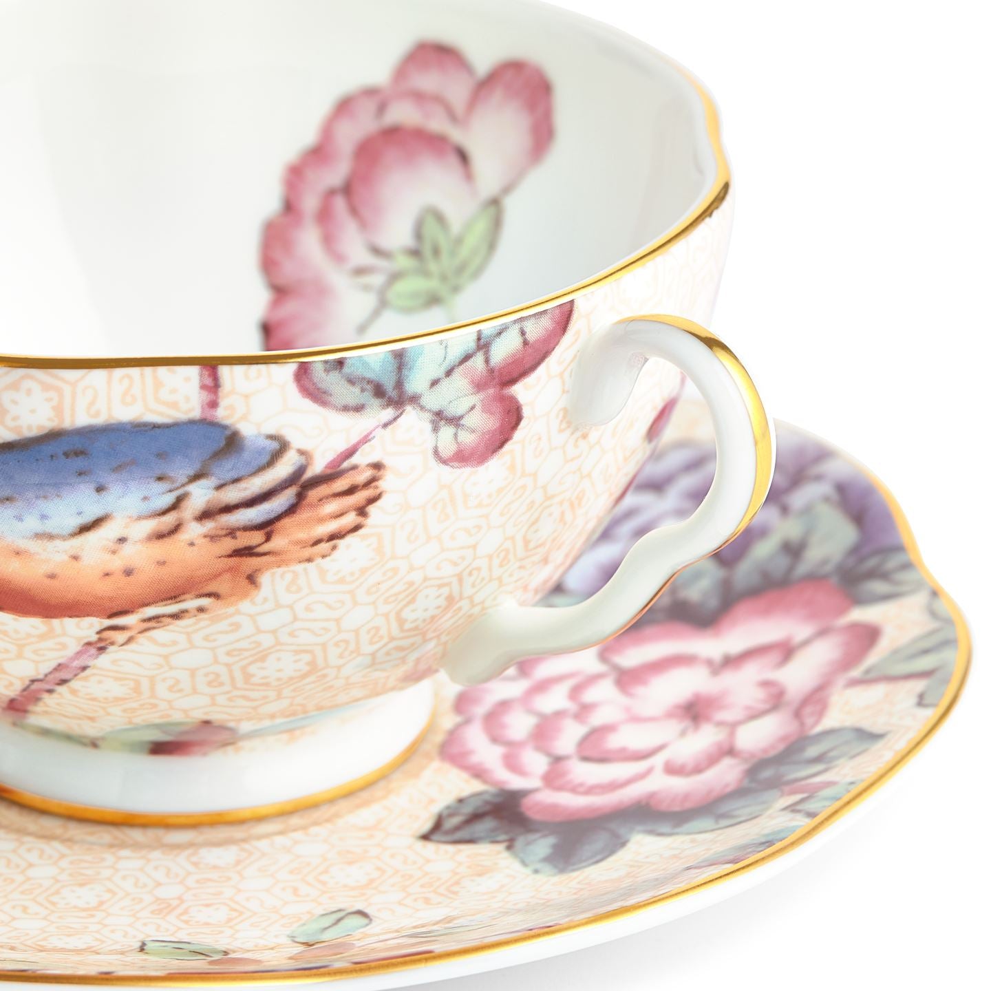 Cuckoo Peach Teacup and Saucer