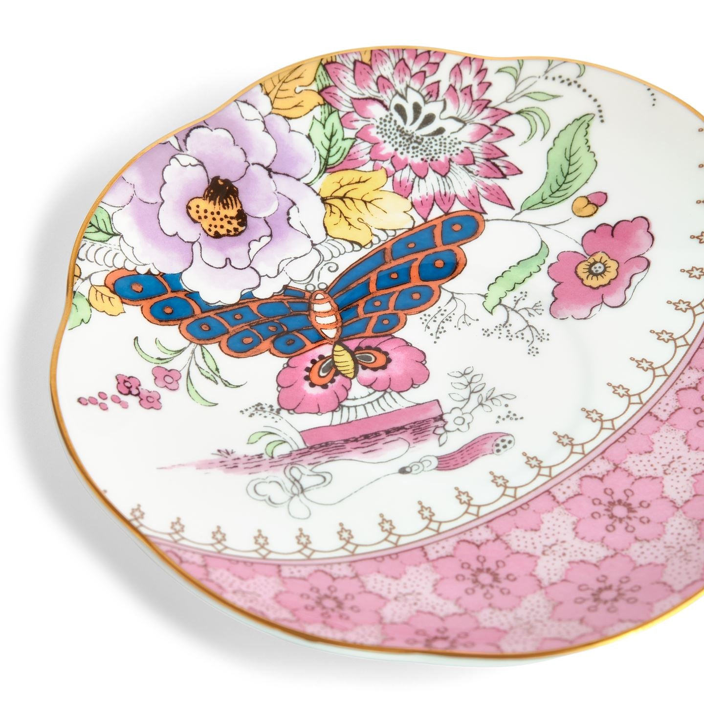 Butterfly Bloom Yellow Teacup and Saucer