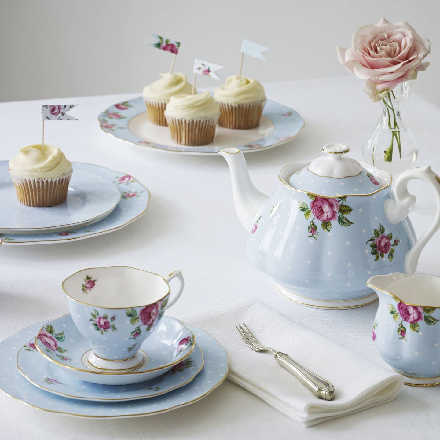 Royal Albert Polka Blue 3 Piece Set