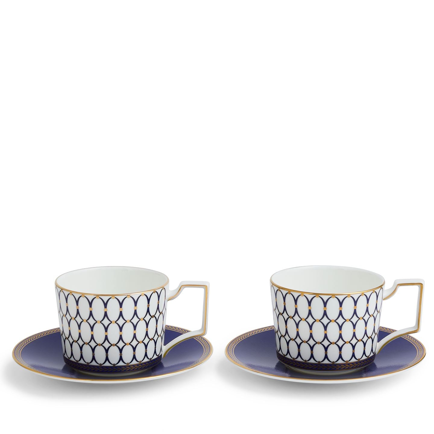 Renaissance Gold Teacup & Saucer, Set of 2