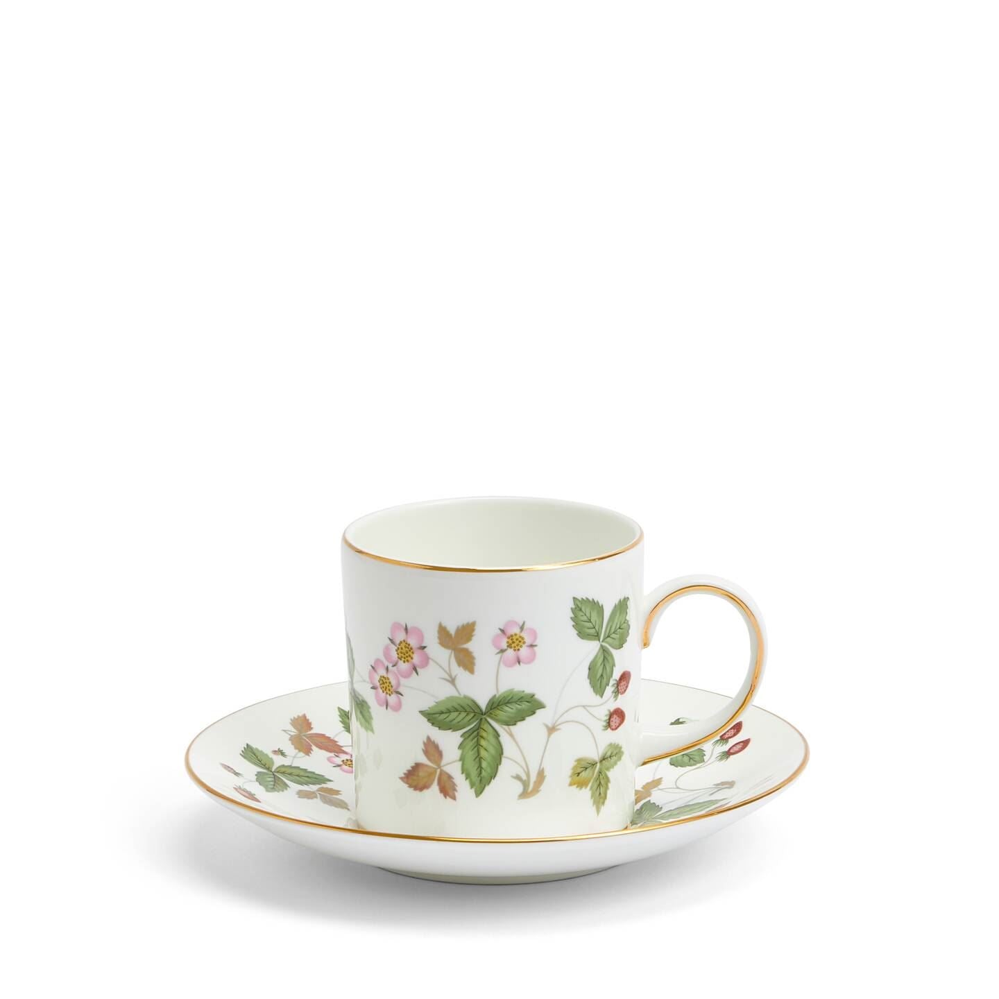 Wild Strawberry Gold Coffee Cup & Saucer