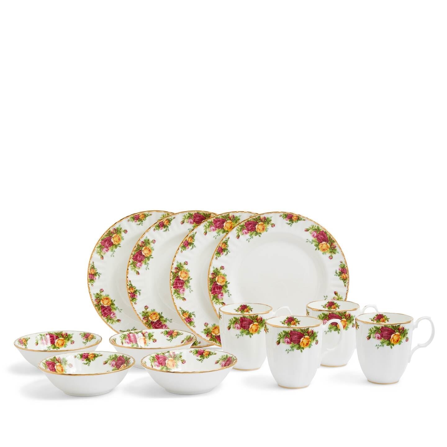 Old Country Roses Breakfast Set, 12 Pieces | Wedgwood
