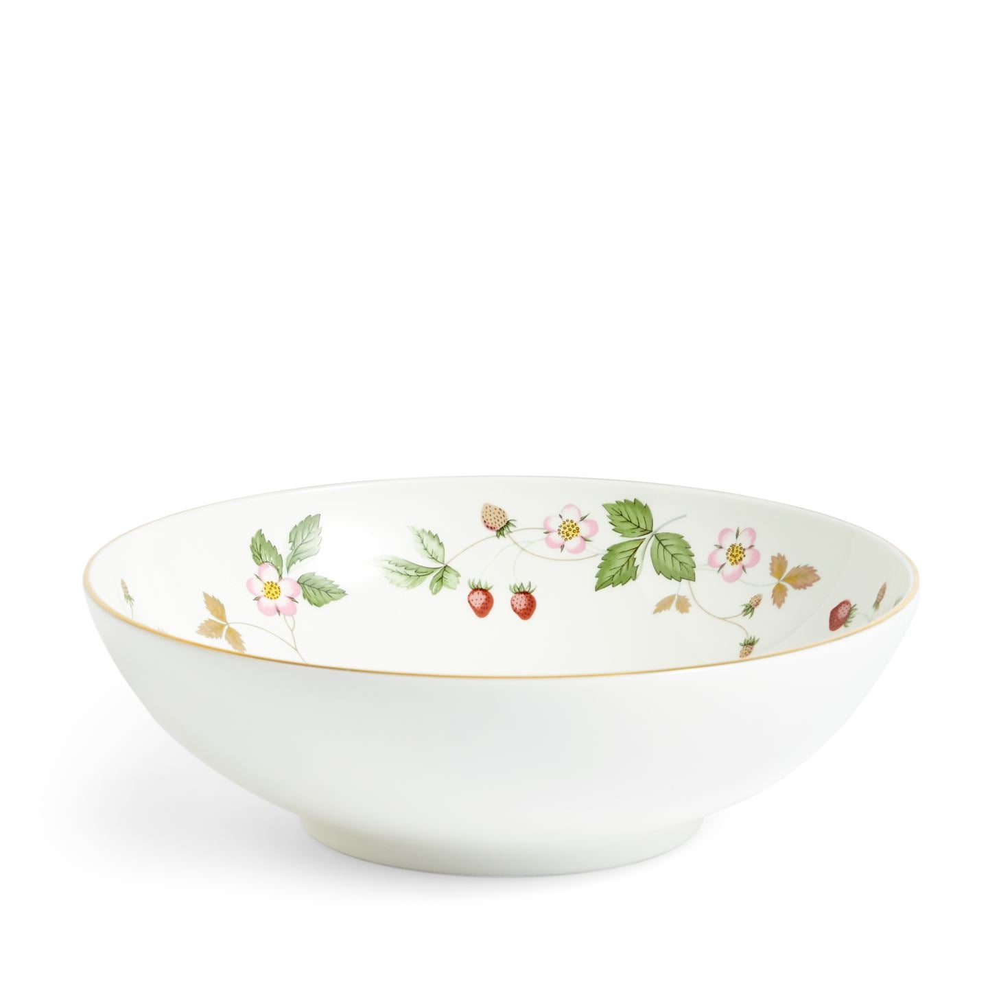 Wild Strawberry Gold Cereal Bowl Large | Wedgwood