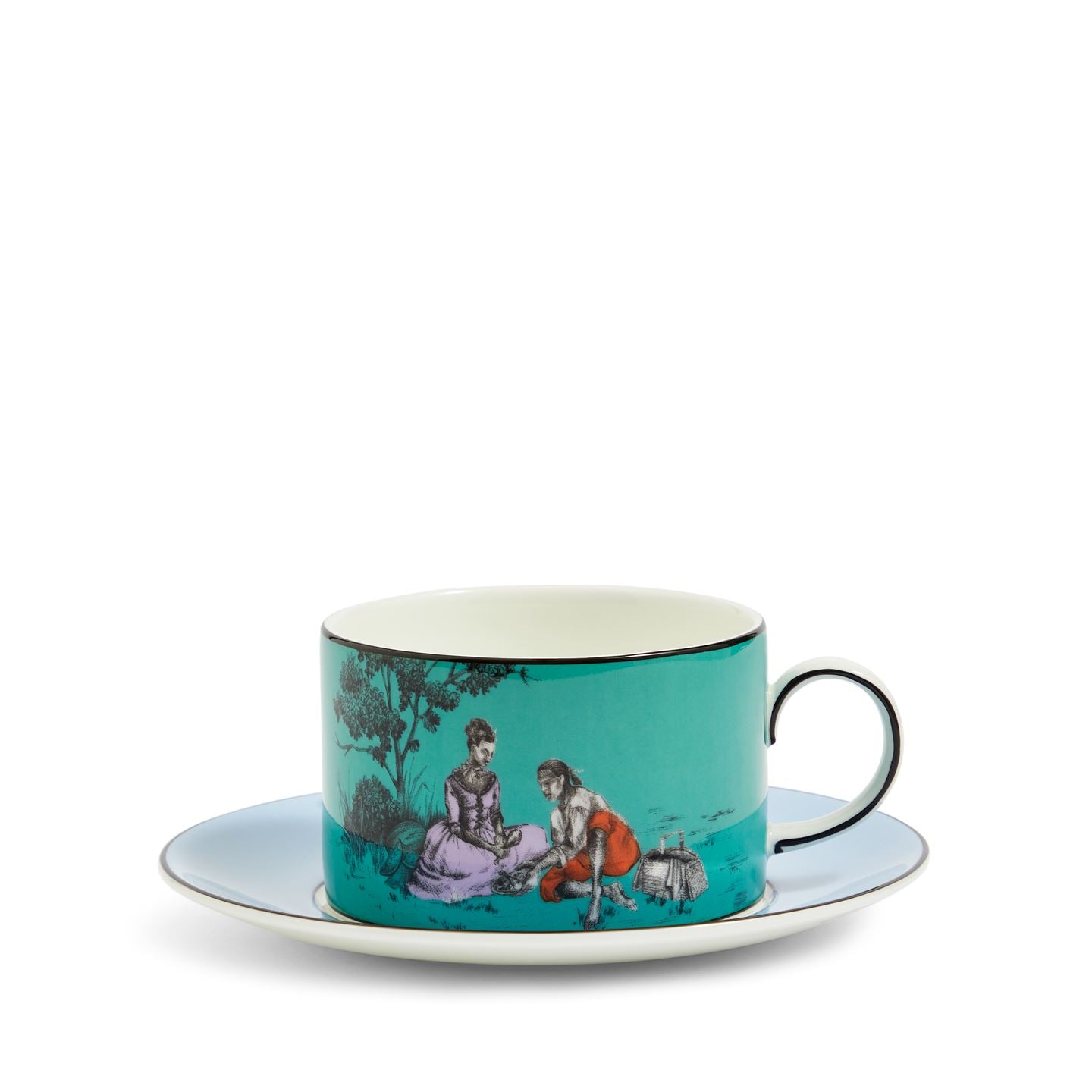  SHEILA BRIDGES 陶器皿 2枚セット Sheila Bridges Teacup & Saucer Picnic | Wedgwood