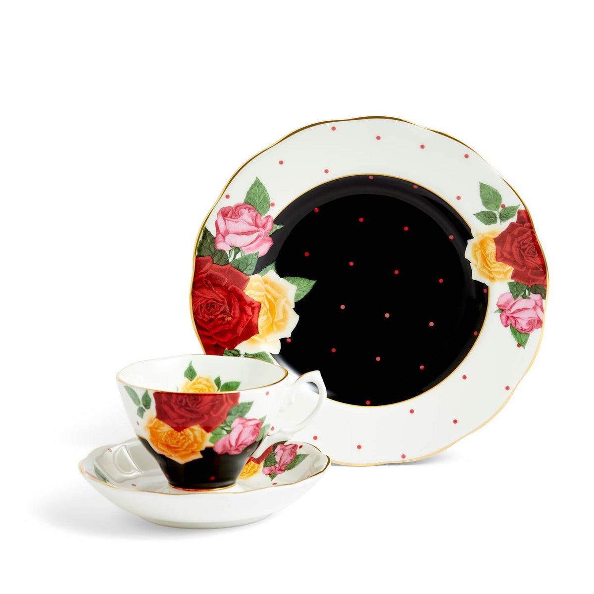 Teacup Saucer Plate 3 Piece Set Jazz 1960