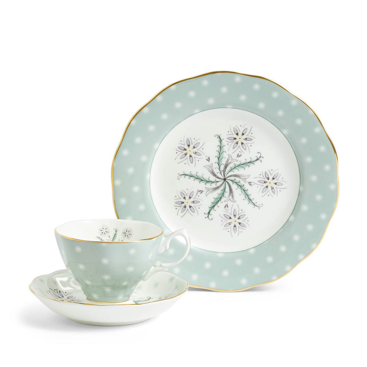 Teacup Saucer Plate 3 Piece Set Jubilee 1950