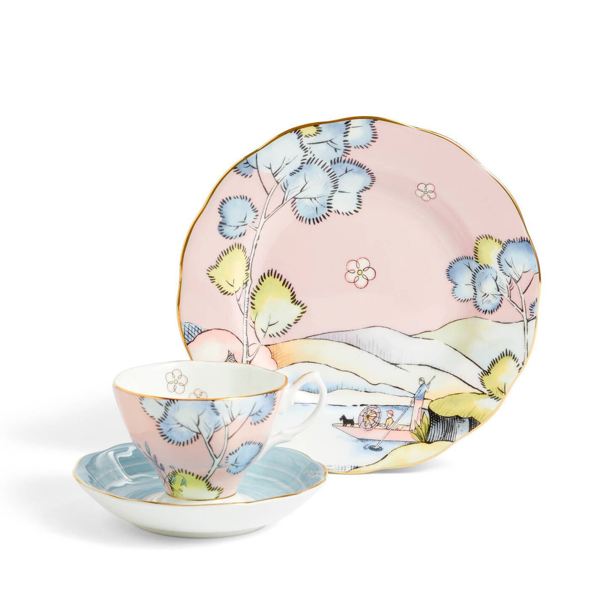 Teacup Saucer Plate 3 Piece Set Enchantment 1930