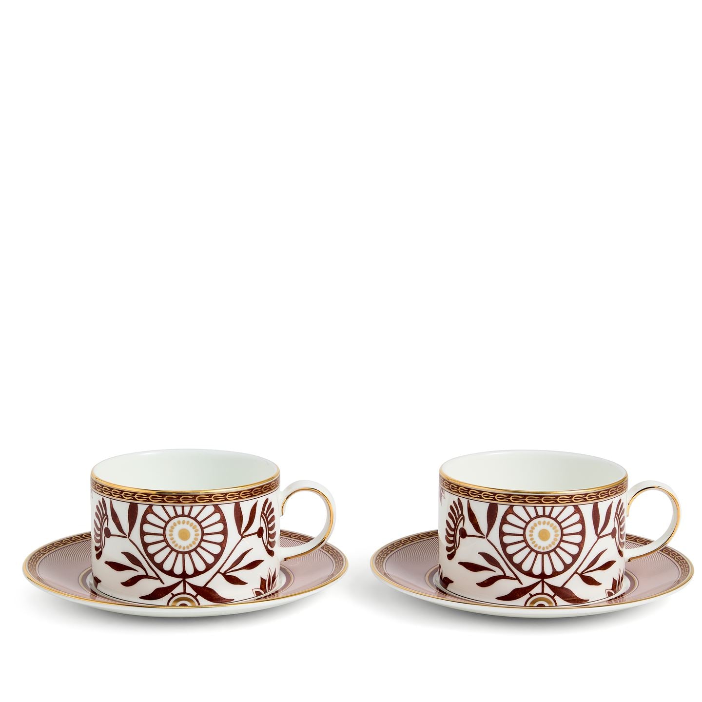 Red Splendour Teacup Saucer Set of 2
