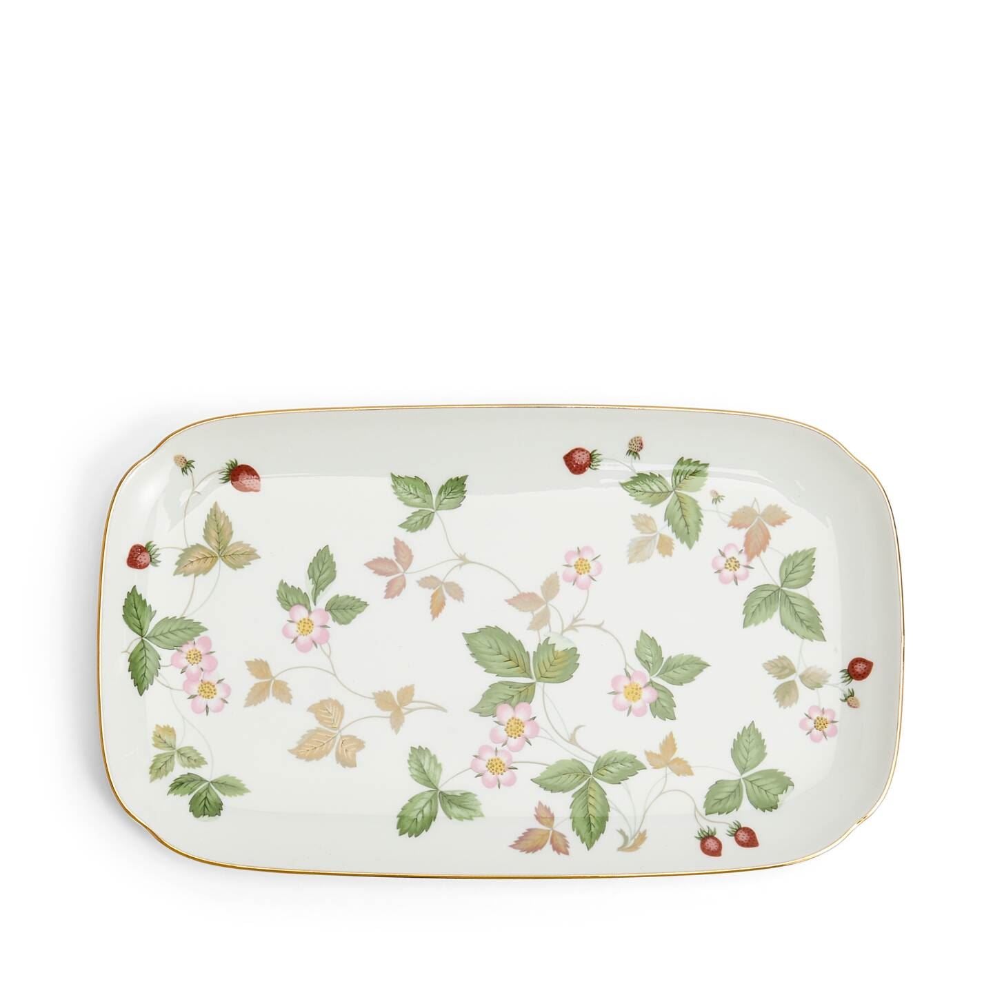 Wild Strawberry Gold Sandwich Tray
