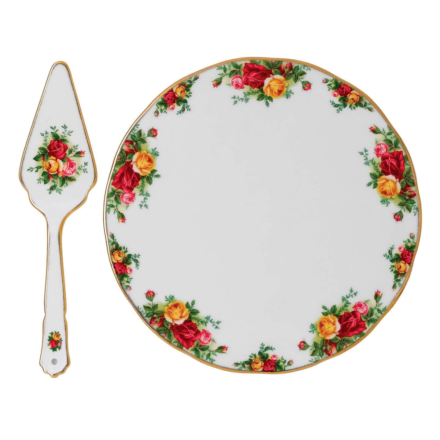 Royal Albert Old Country Roses Tea Cake Plate and Server