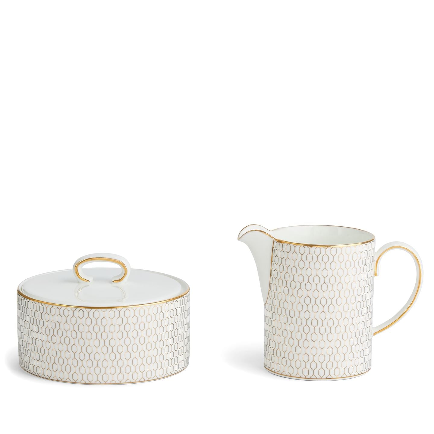 Gio Gold Sugar Box and Milk / Cream Jug