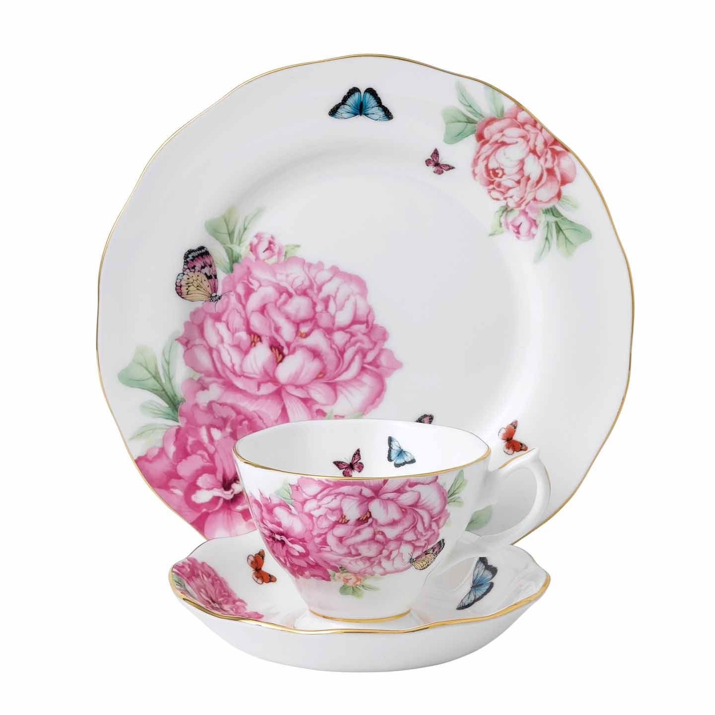 Royal Albert Miranda Kerr Friendship 3 Piece Set Teacup Saucer Plate