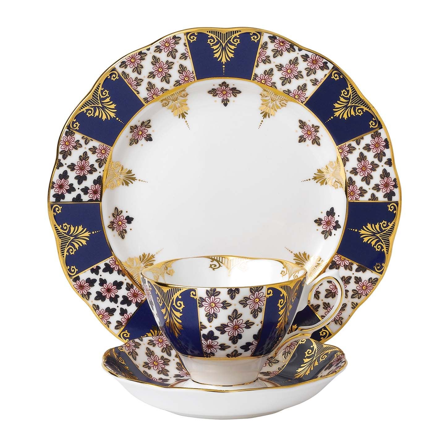 Royal Albert 100 Years of Royal Albert 1900 Regency Blue 3 Piece