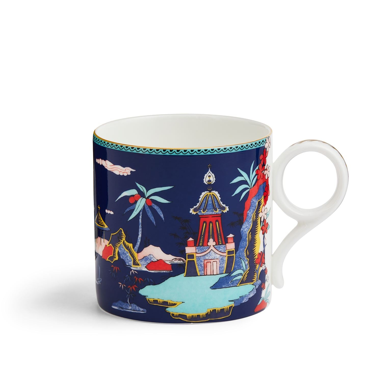 Wonderlust Large Blue Pagoda Mug | Wedgwood