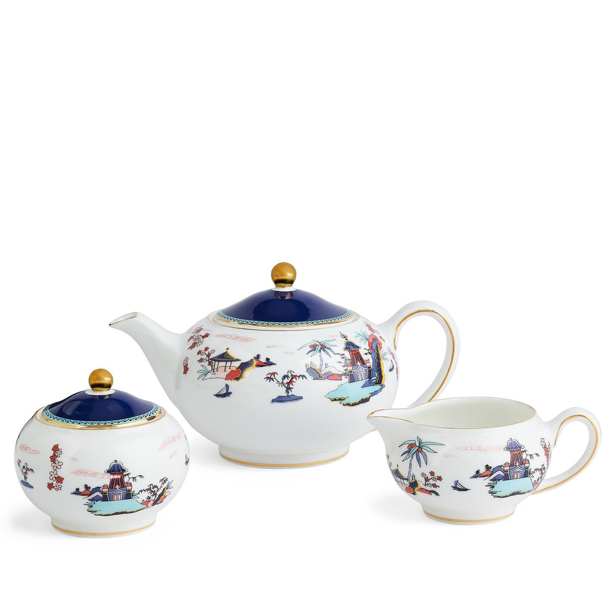 Wonderlust Blue Pagoda 3 Piece Set | Wedgwood