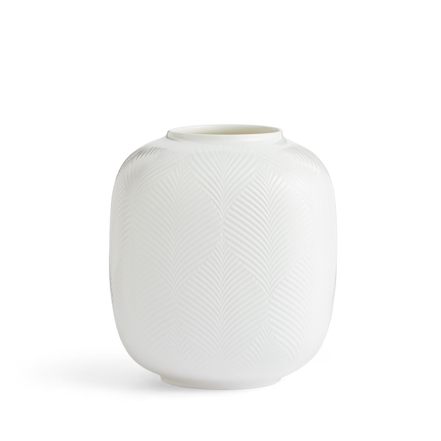 White Folia Round Vase | Wedgwood