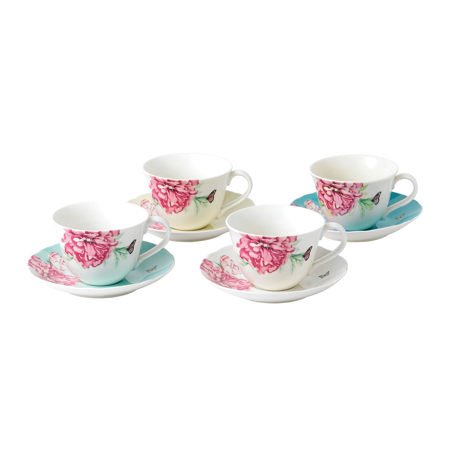 Royal Albert Miranda Kerr Everyday Friendship Teacups and Saucers, Set of 4
