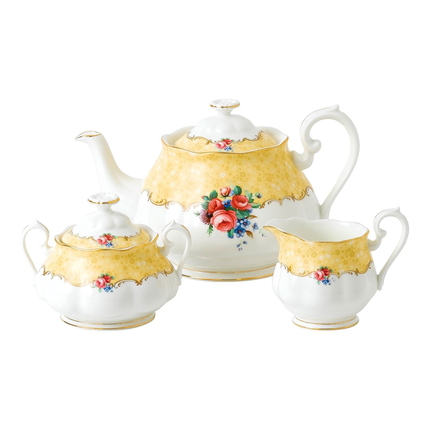 Royal Albert 100 Years of Royal Albert 1990 Bouquet 3-Piece Set