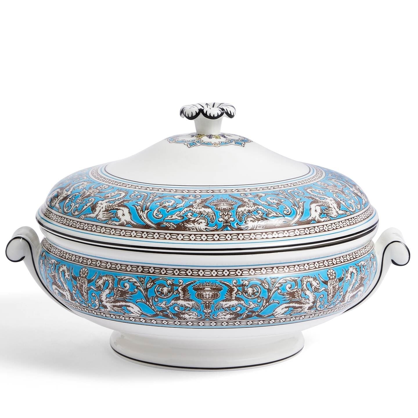  FLORENTINE TURQUOISE 大皿 Florentine Turquoise Covered Vegetable Dish | Wedgwood