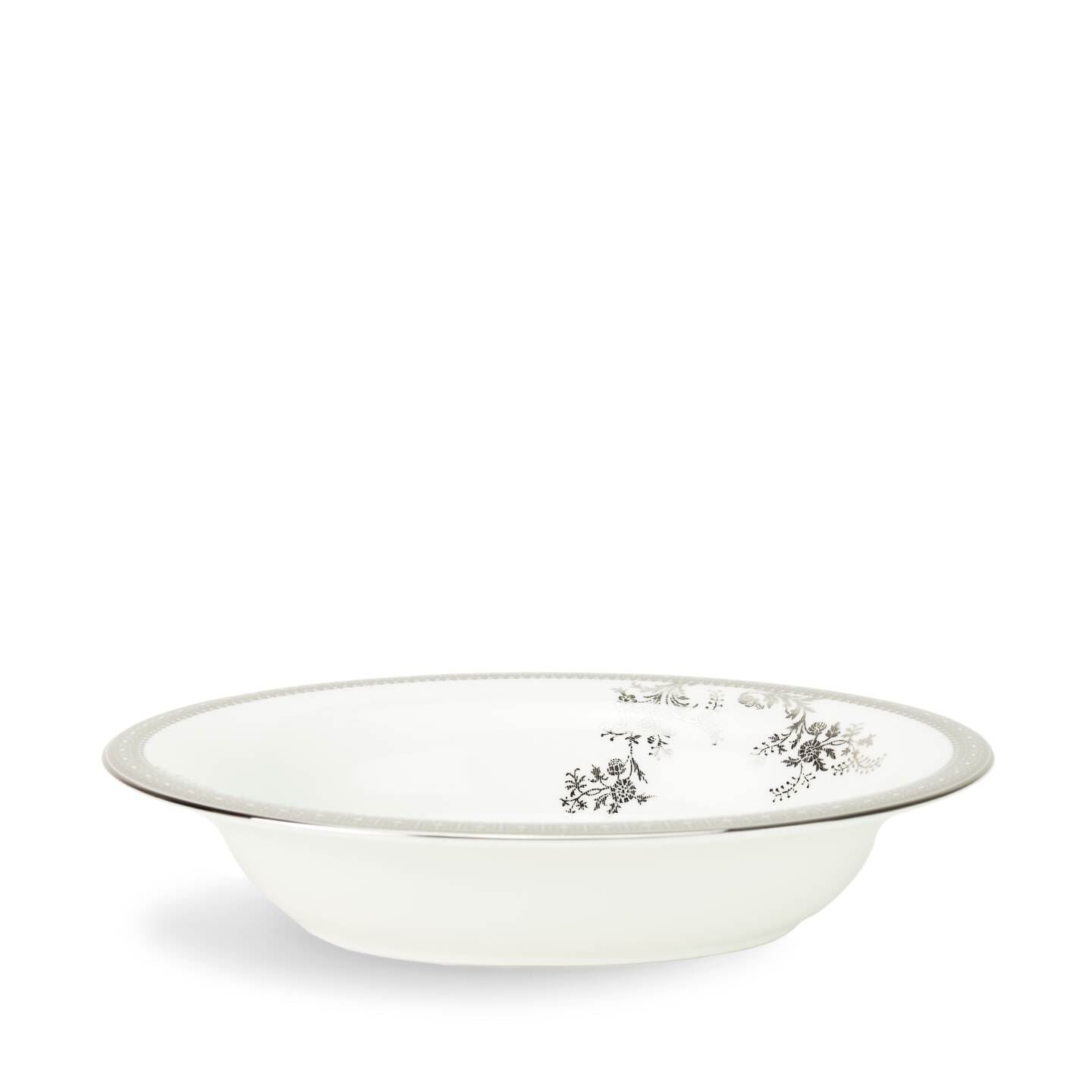 Vera Wang Lace Platinum Open Vegetable Dish | Wedgwood