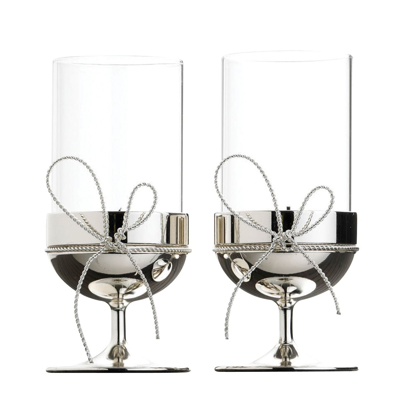 Vera Wang Love Knots Tealight Holders, Set of 2 | Wedgwood