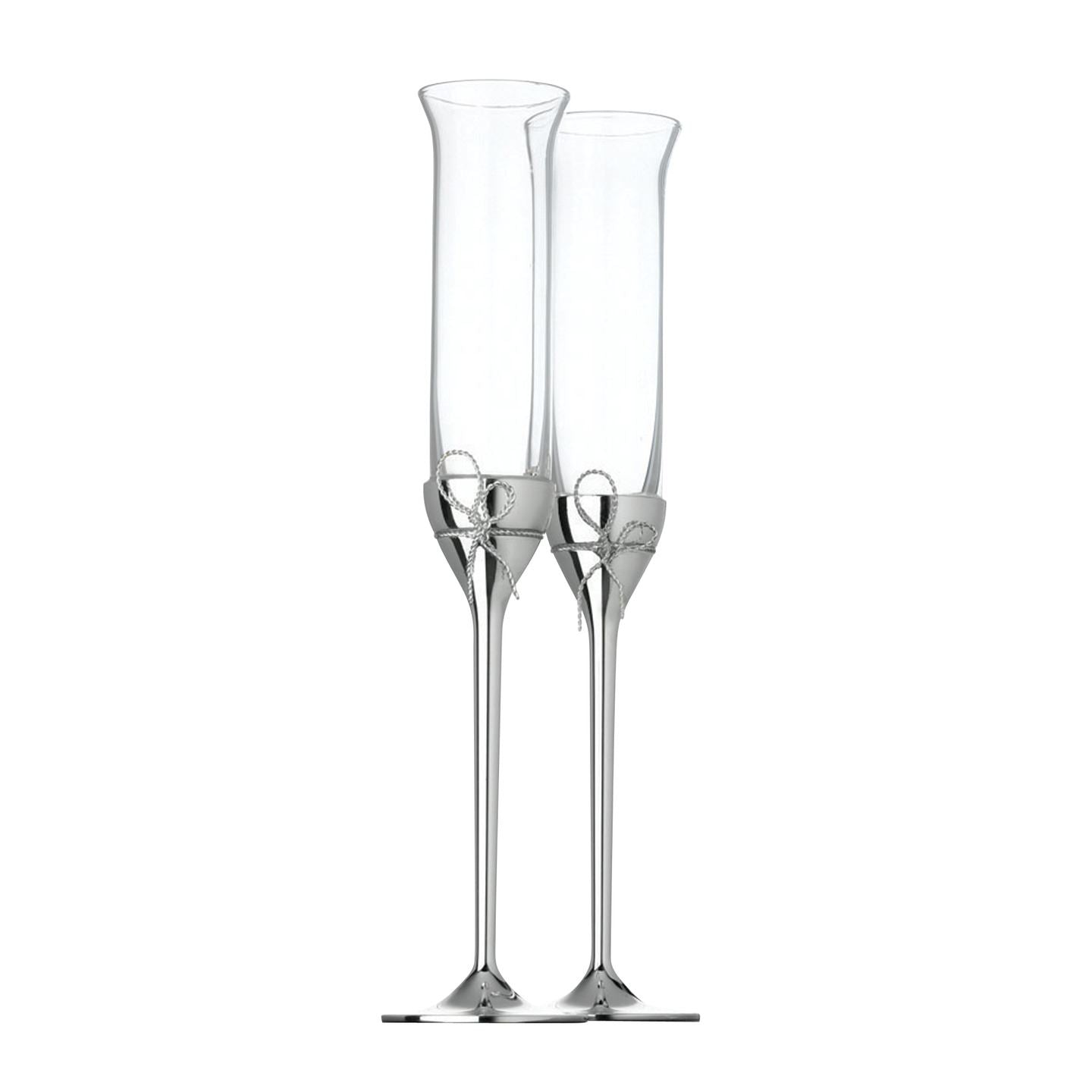 Vera Wang Love Knots Toasting Flutes, Set of 2 | Wedgwood