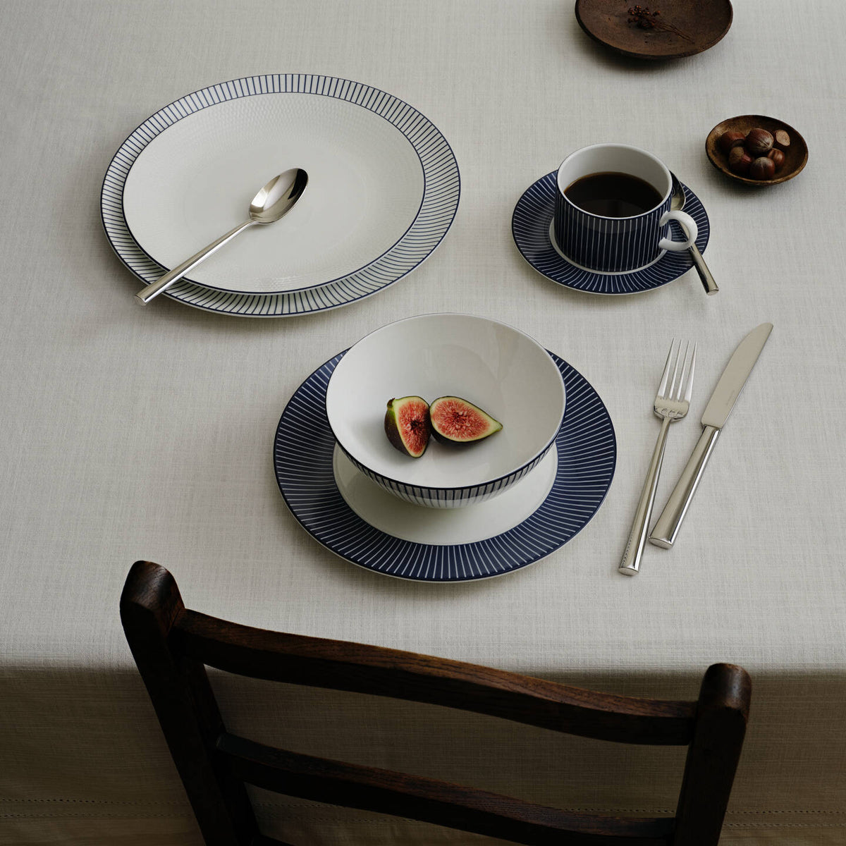 Gio Pinstripe White 12 Piece Set
